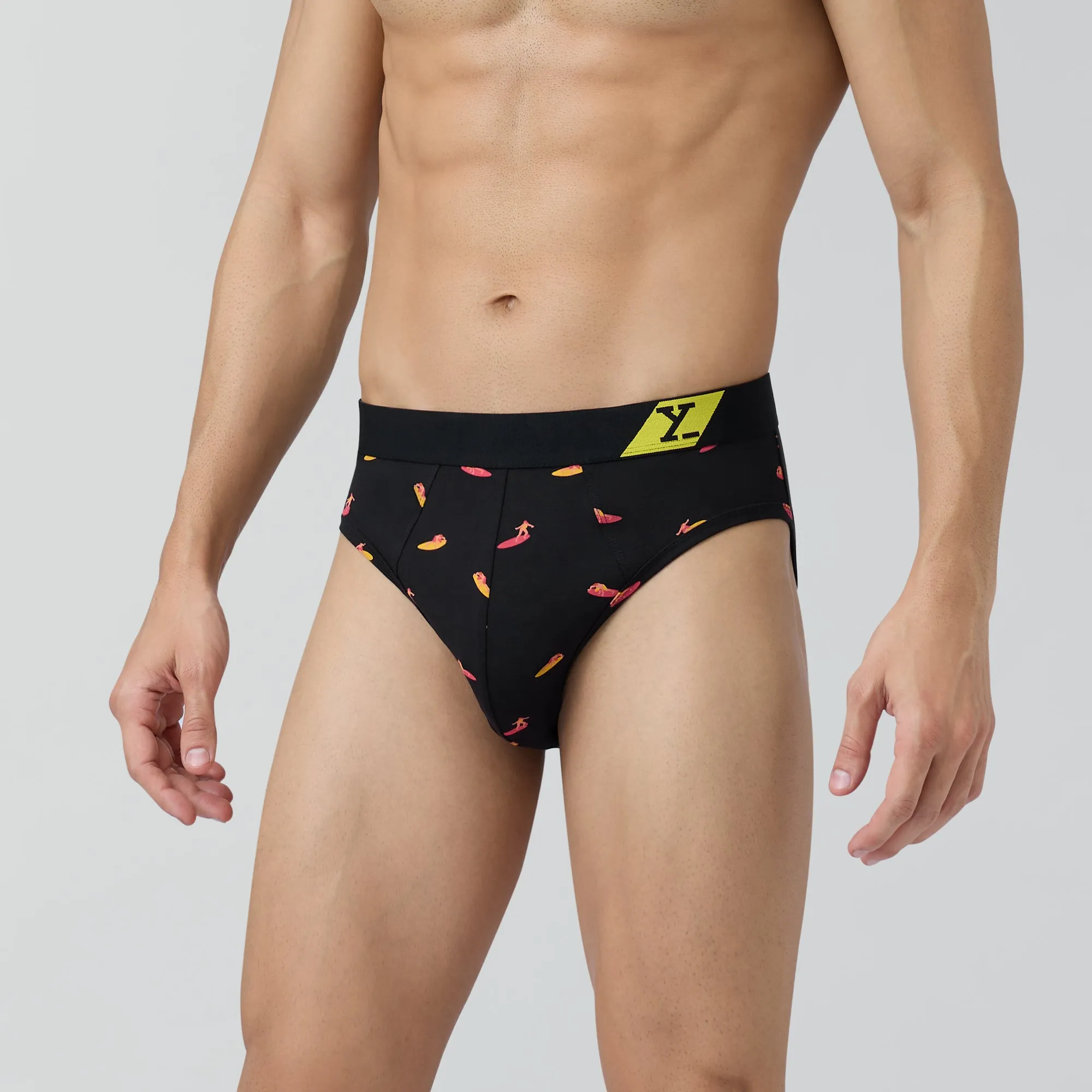 Splash Cotton Stretch Briefs Surfer Black