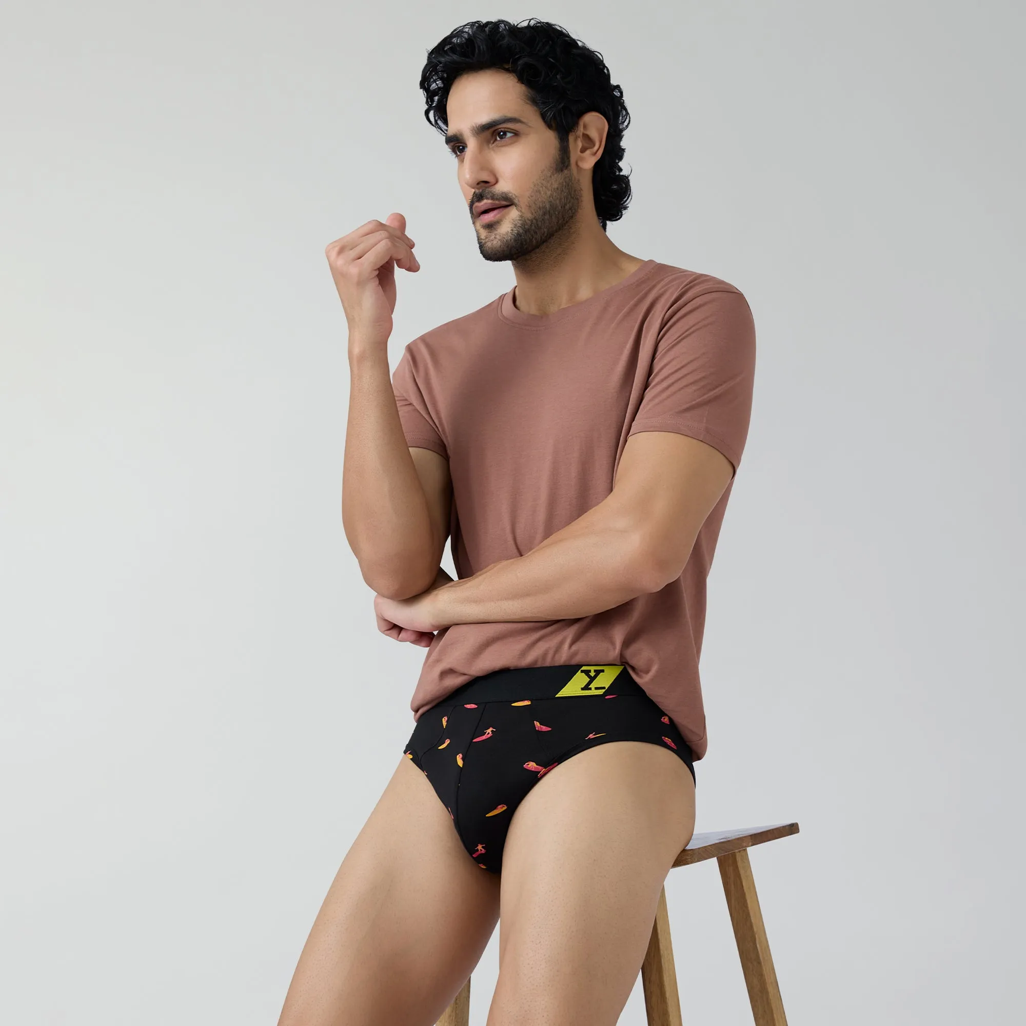 Splash Cotton Stretch Briefs Surfer Black