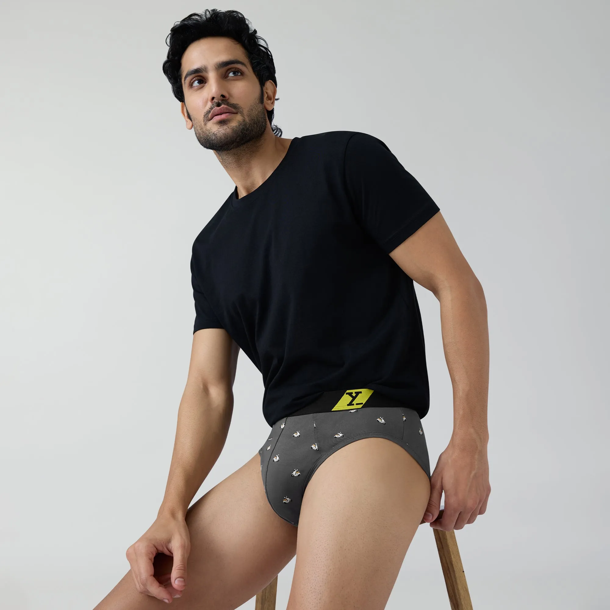 Splash Cotton Stretch Briefs Vespa Grey