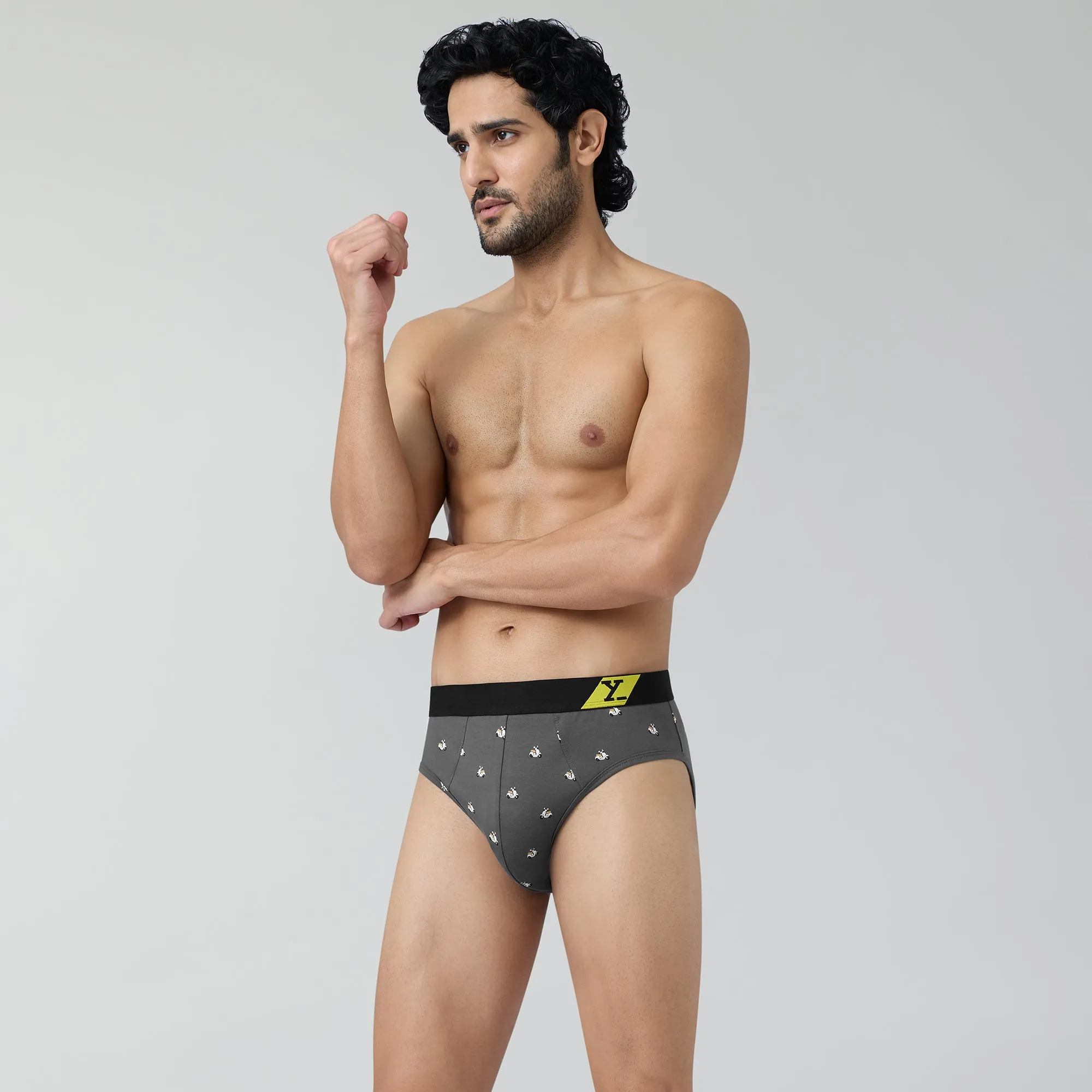 Splash Cotton Stretch Briefs Vespa Grey