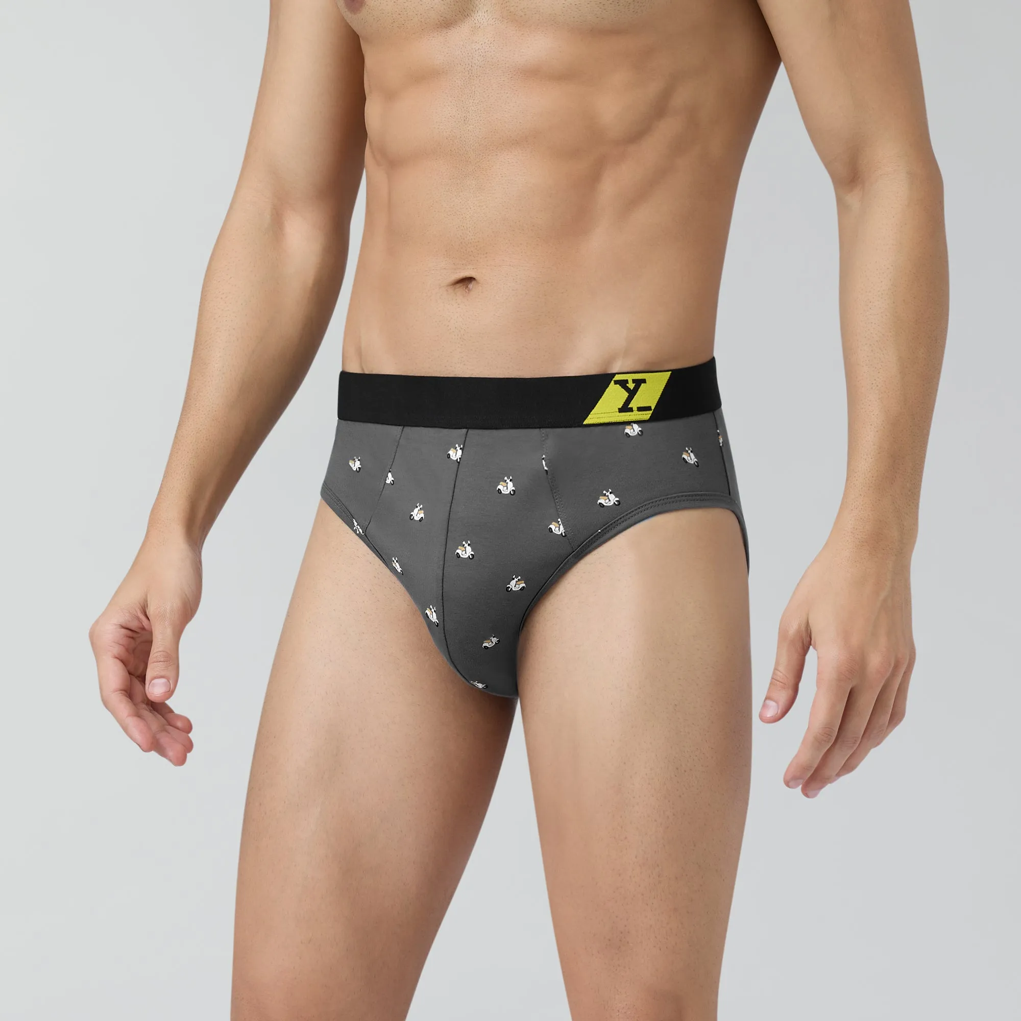 Splash Cotton Stretch Briefs Vespa Grey