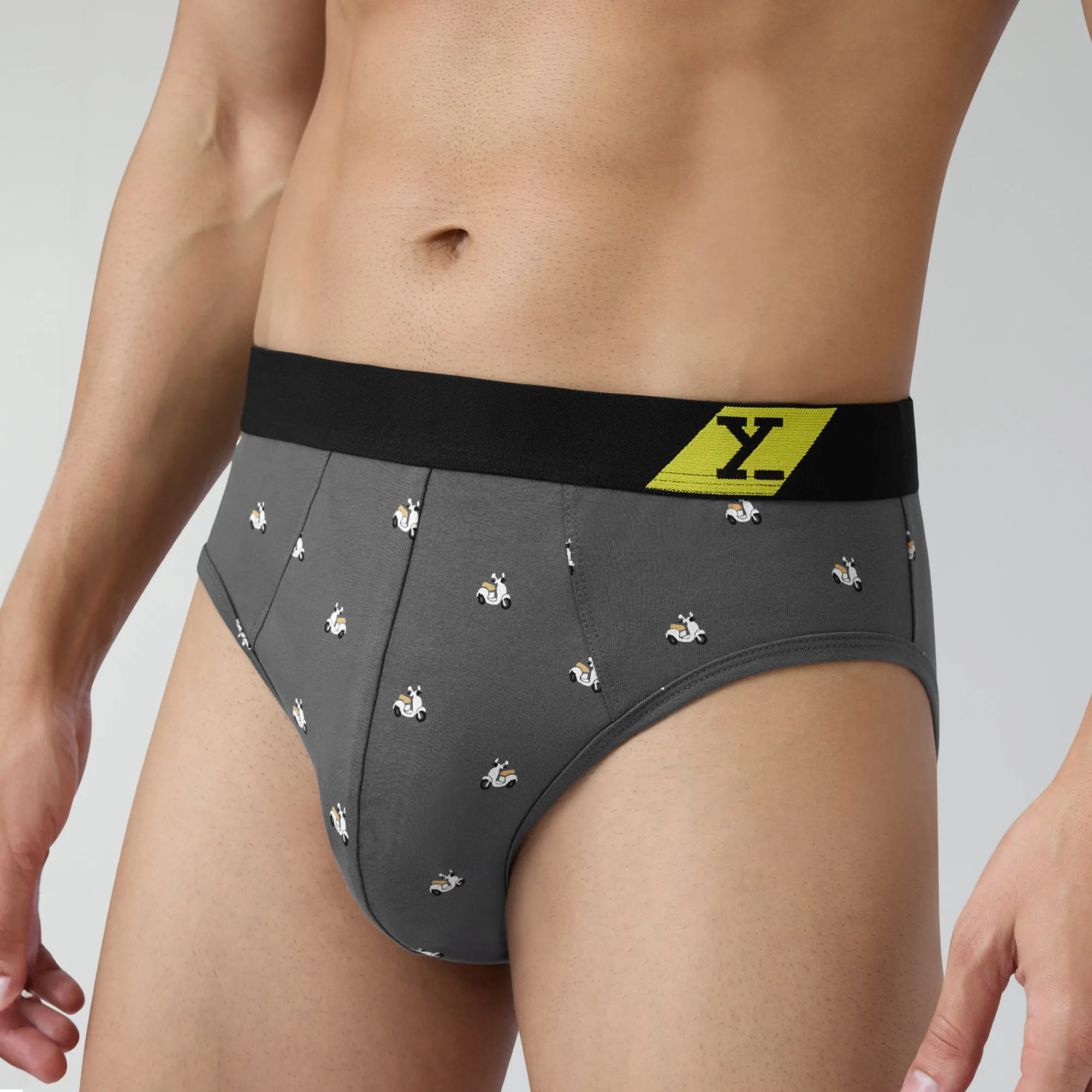 Splash Cotton Stretch Briefs Vespa Grey