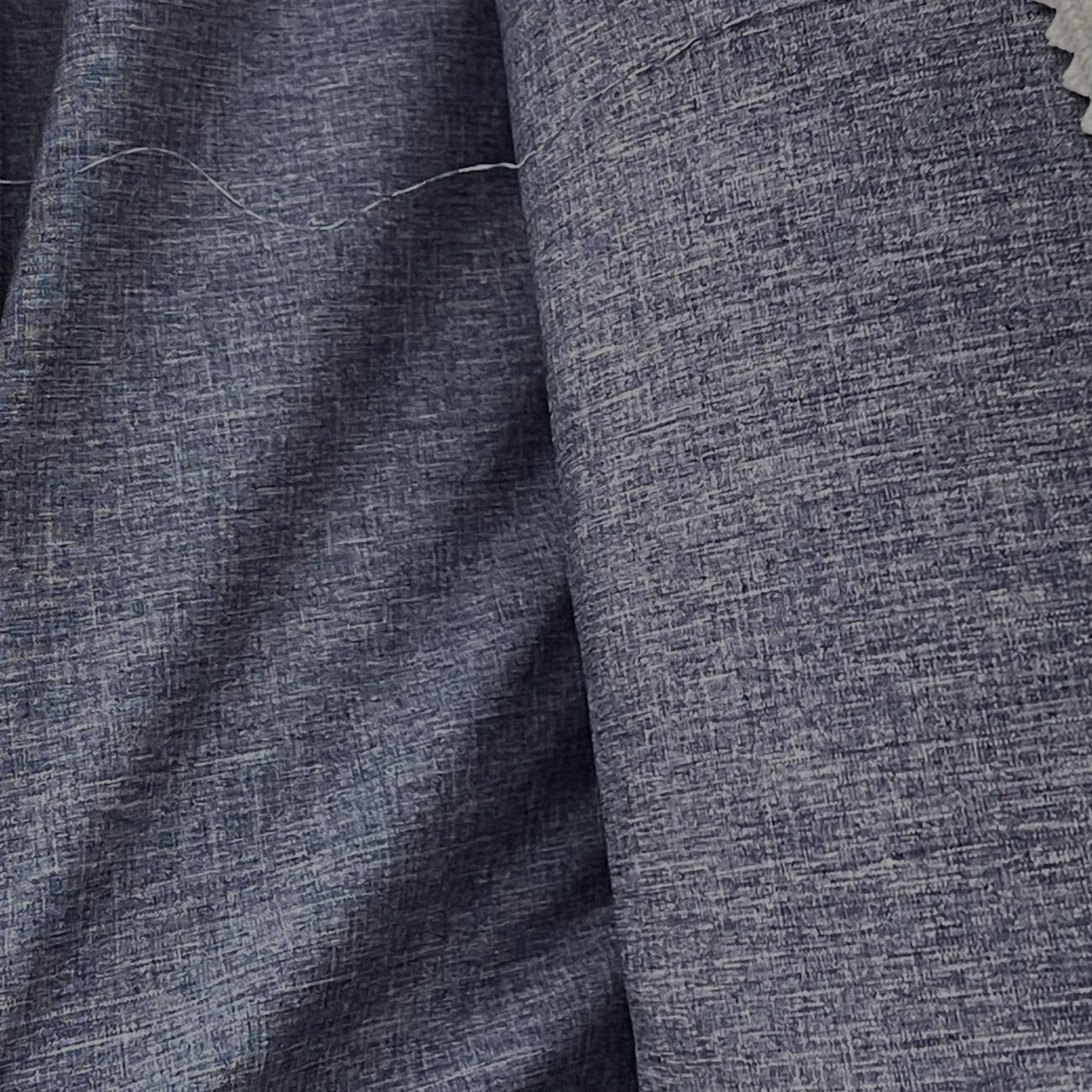 Stretch Woven - Denim Blue Linen Look