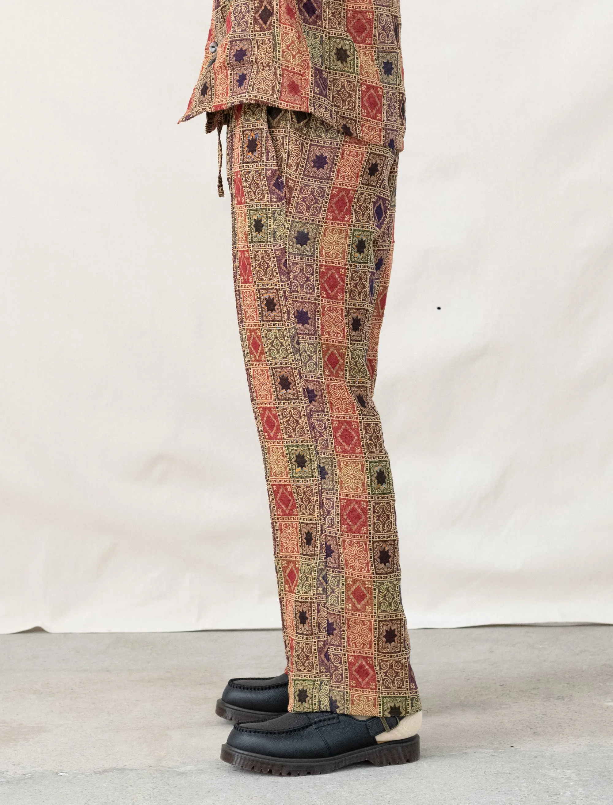 String Boot-Cut Pant (Rust/Navy/Green)