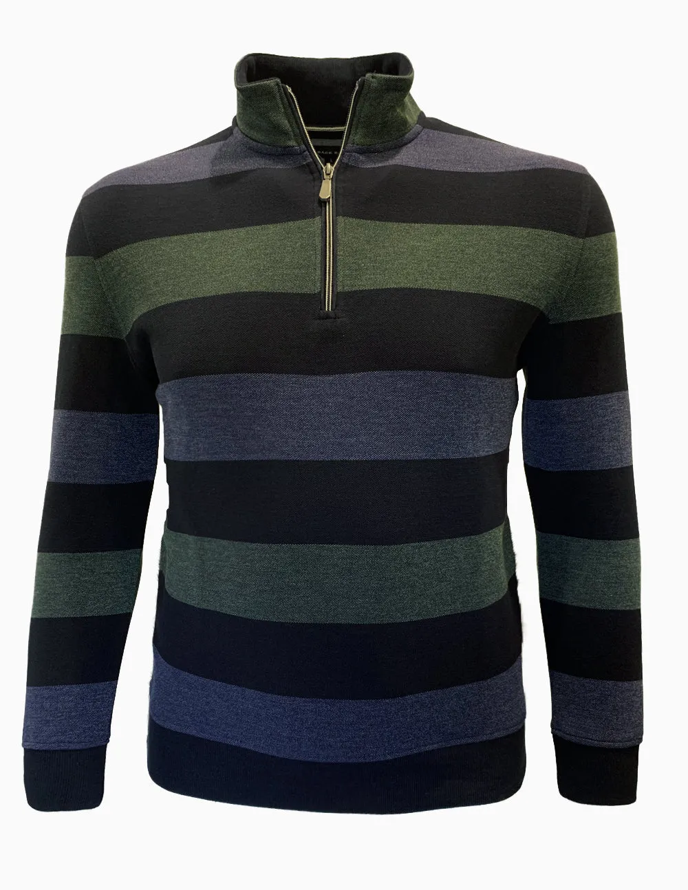 Striped Half Zip Pullover