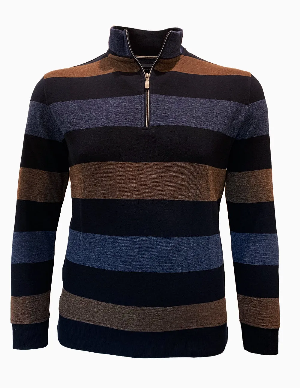 Striped Half Zip Pullover