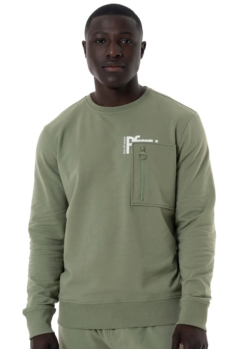 Sweat Top With Cargo Pocket _ 146522 _ Fatigue