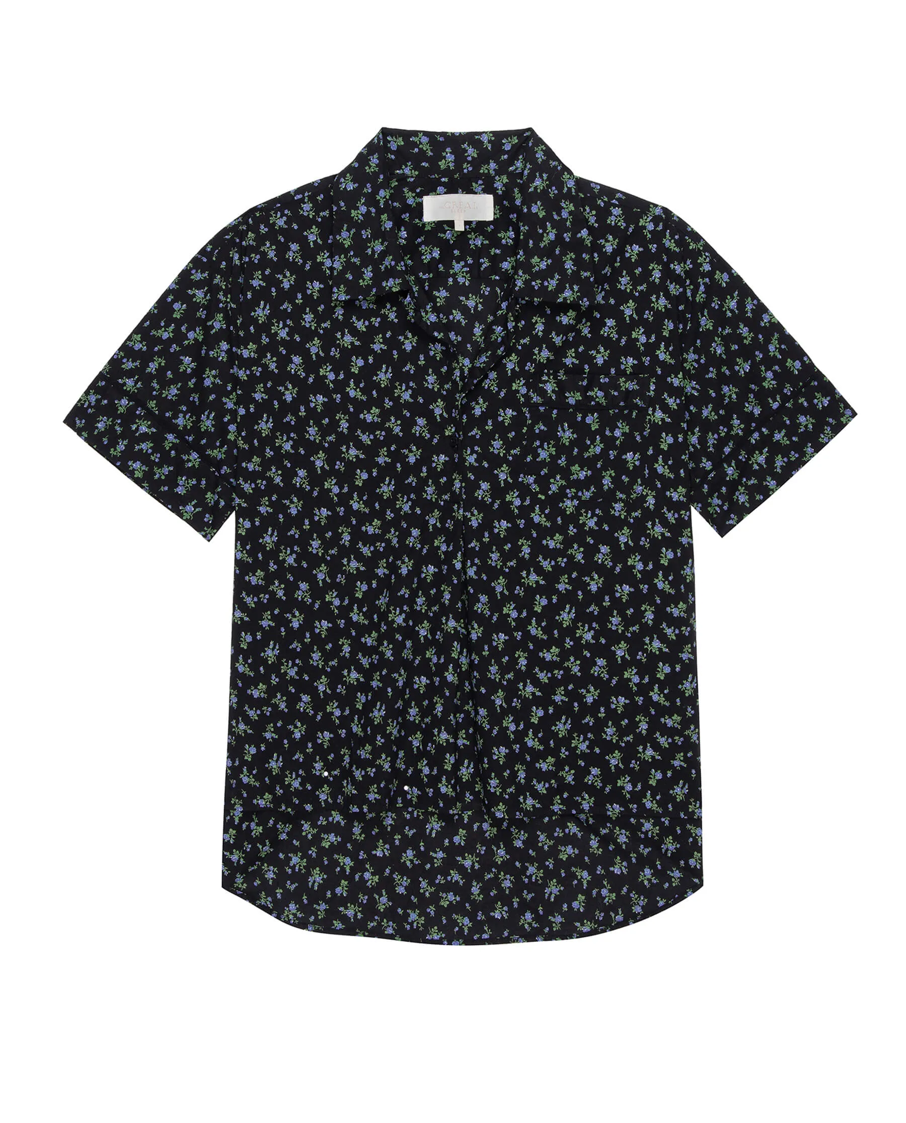 The Short Sleeve Pajama Shirt. -- Nightshade Floral