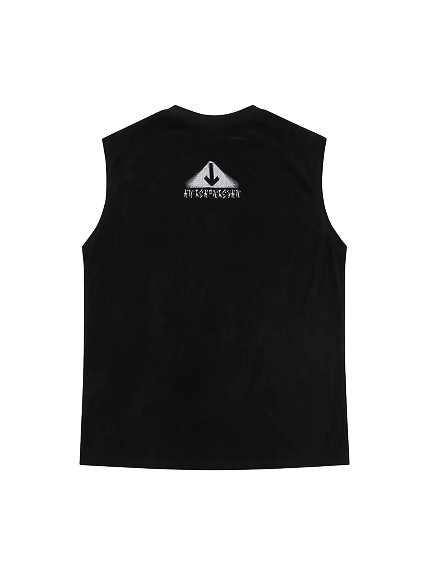 Thesupermade Retro Hip Hop Abstract Letter Print Vests