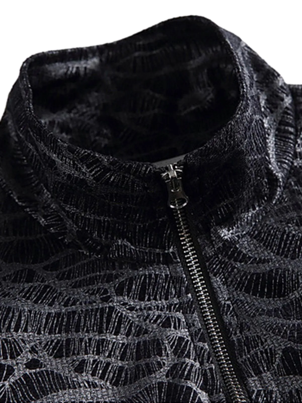 Thesupermade Stand Collar Embroidery Jacket