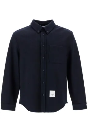 THOM BROWNE herringbone wool blend overshirt