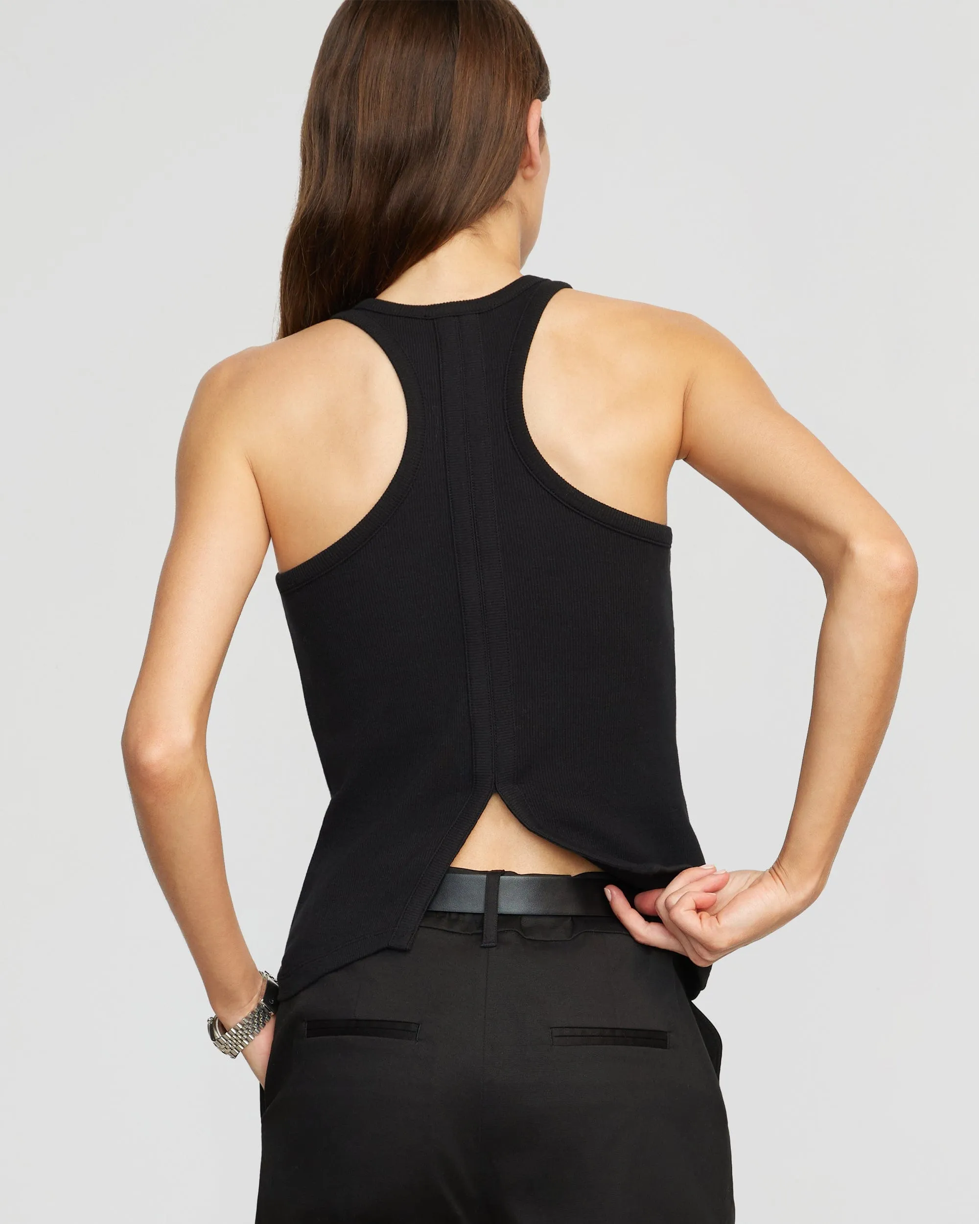 Tory Split-Back Ribbed Tank