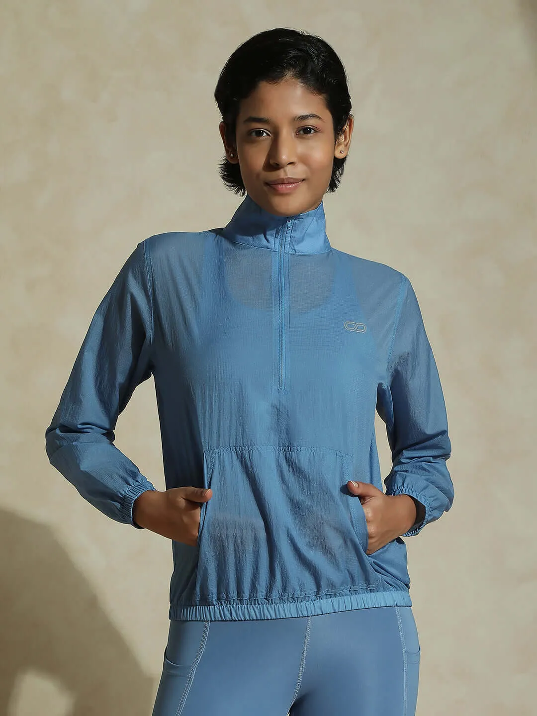 TraqLite Half Zip Performance Jacket Cerulean