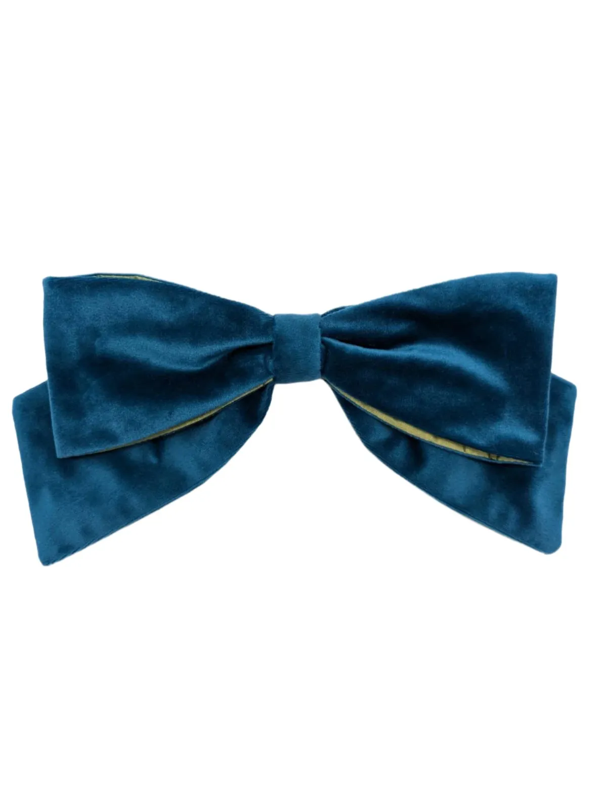 Velvet Bows - Peacock Blue / Lime