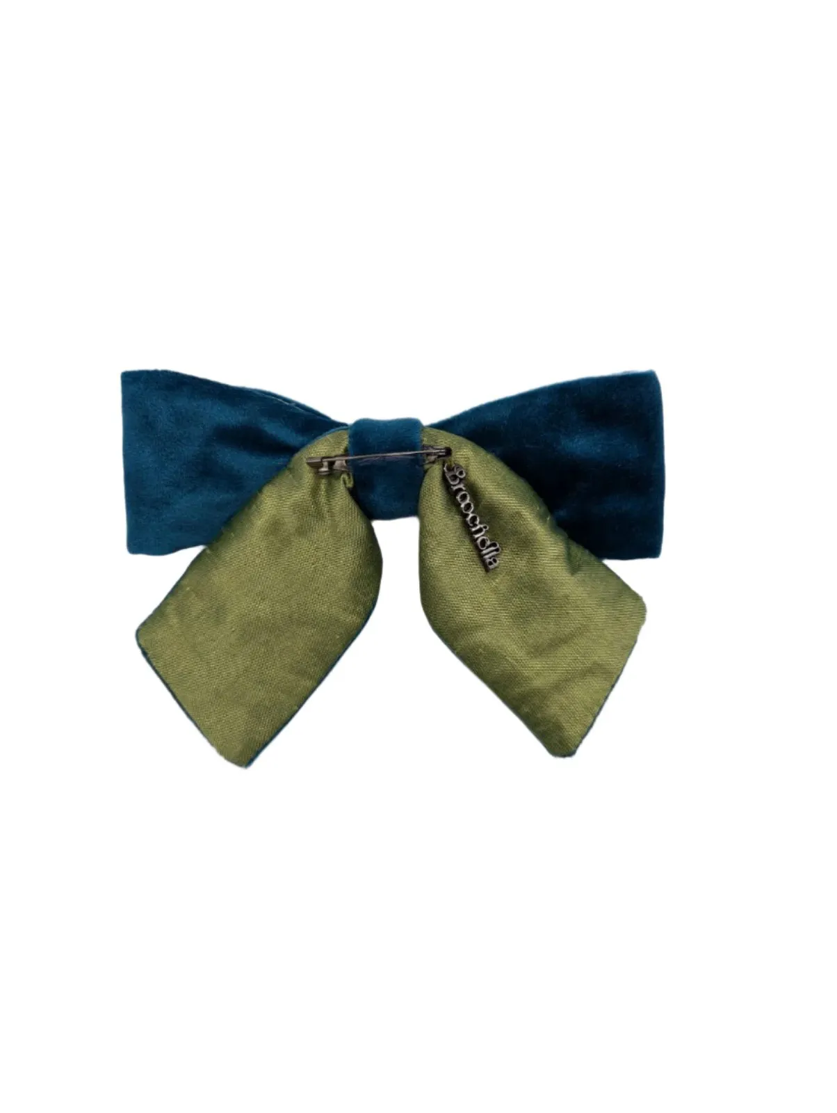 Velvet Bows - Peacock Blue / Lime