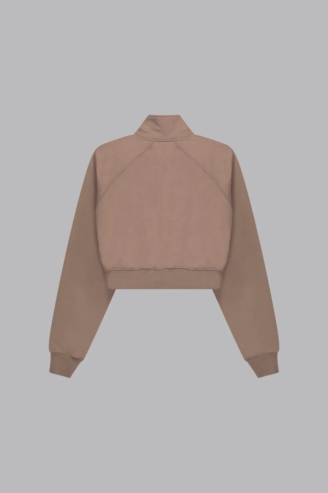 V_LYFE420 BOXY ZIP SWEATER - Tan