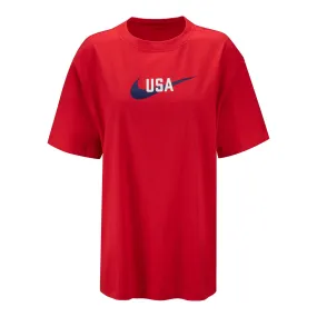 Women's Nike USA Swoosh Red Tee