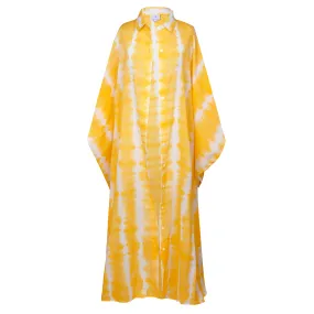 Yellow Shibori Beach Duster